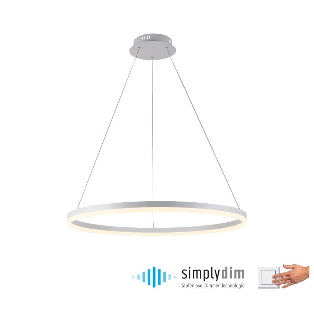 Moderne Hängelampe Titus Ø 80cm weiß Paul Neuhaus 4012248365373