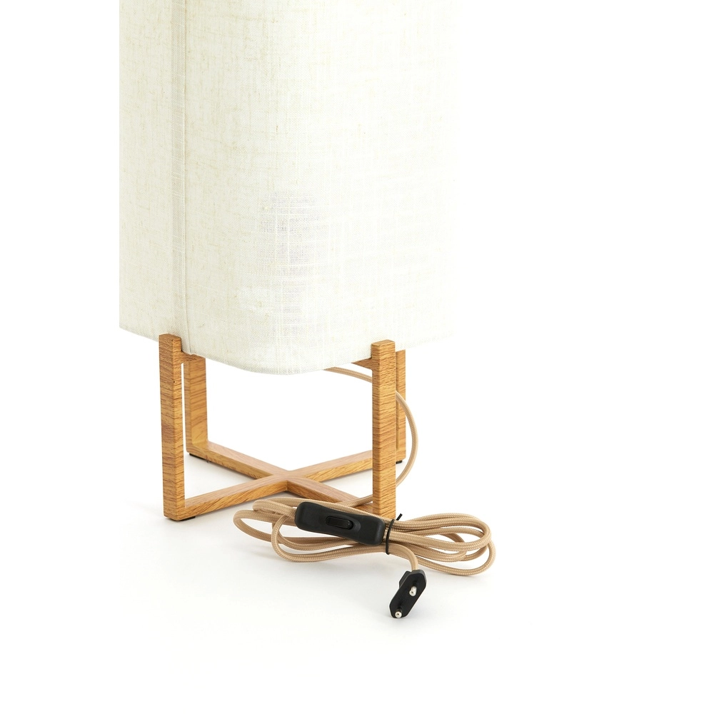Tischlampe Wyn 50,5 cm – cremefarbenes Seil mit Holzoptik Light & Living 8717807792572