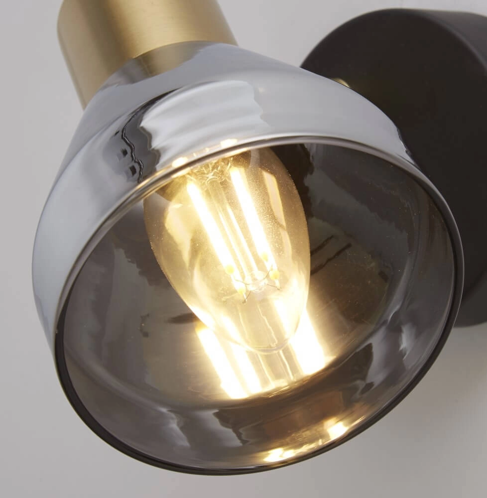 Wandlampe Westminster schwarz mit gold Searchlight 5053423227887