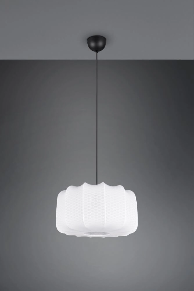 Weiße Design-Pendelleuchte Madleine Ø 40cm Trio 4017807638226