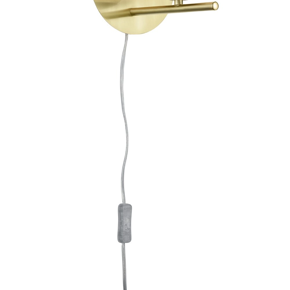 Wandlampe Pure Gold mit weißem Glas Trio 4017807436051