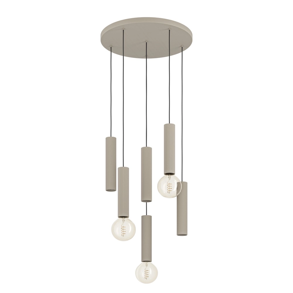 Design-Pendellampe Fariolo sandbraun 6-hell Ø 48 cm Eglo 9008606391653