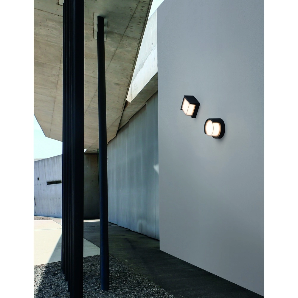 Design-Wandleuchte Max Rund Grau Lyora 5212017425911