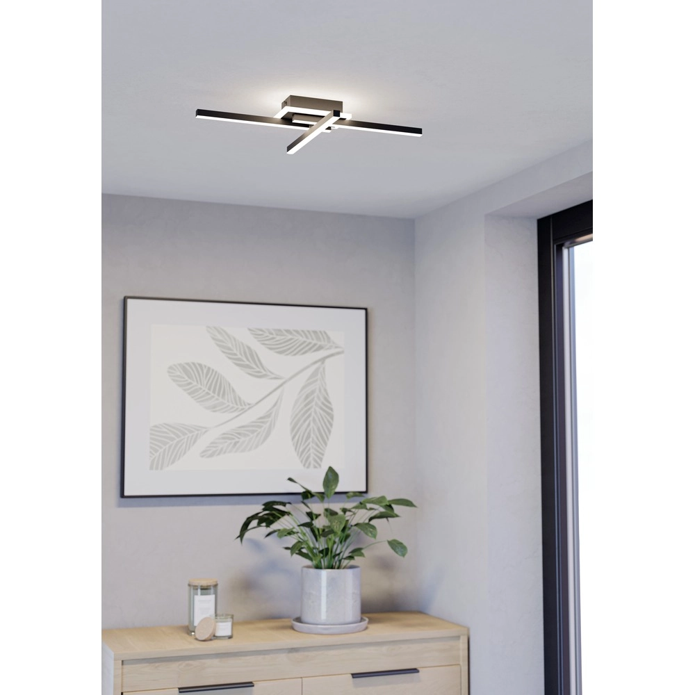 Moderne Deckenlampe Nogaredo Schwarz 50 x 30 cm Eglo 9008606391561