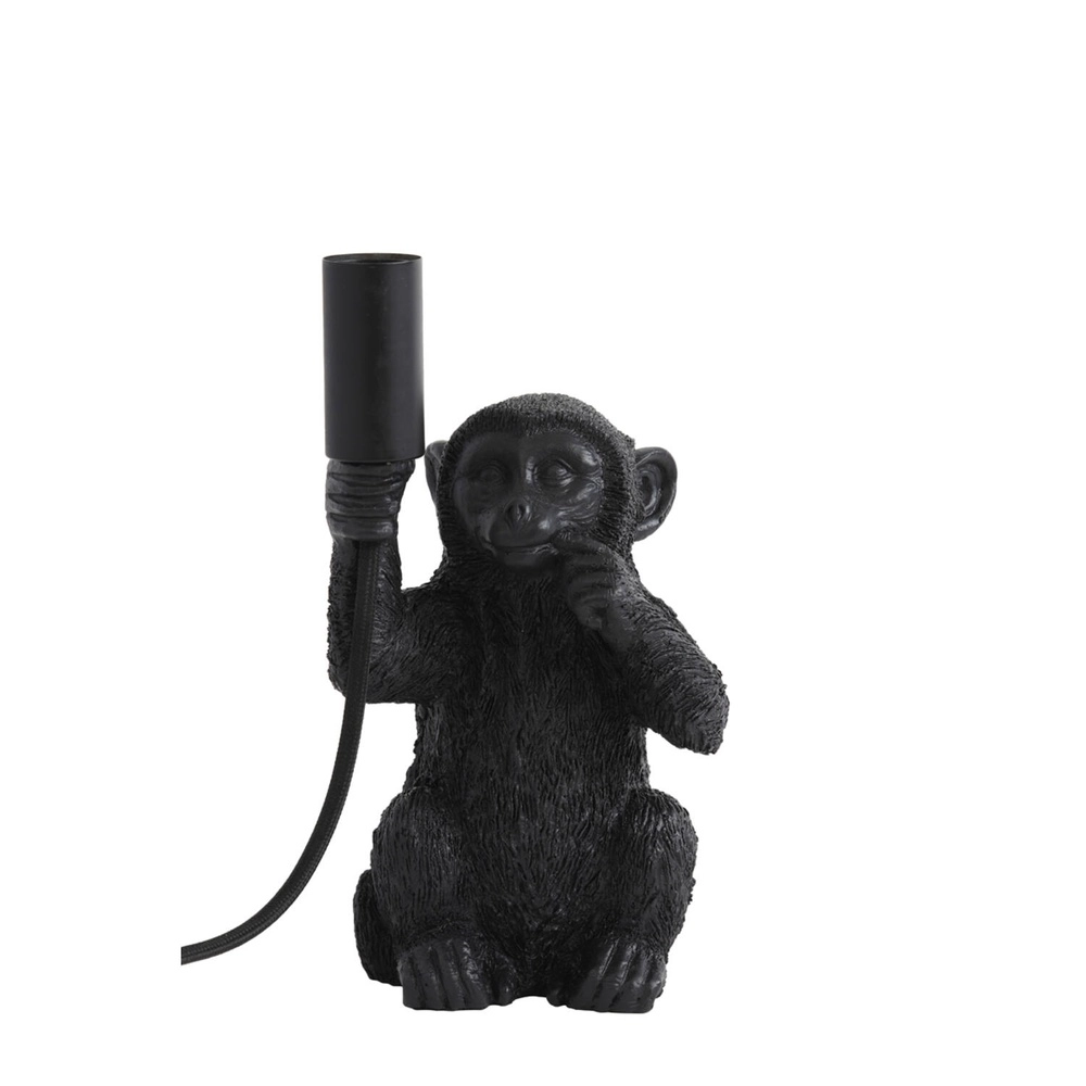 Tischlampenaffe Monkey Schwarz 23,5 cm