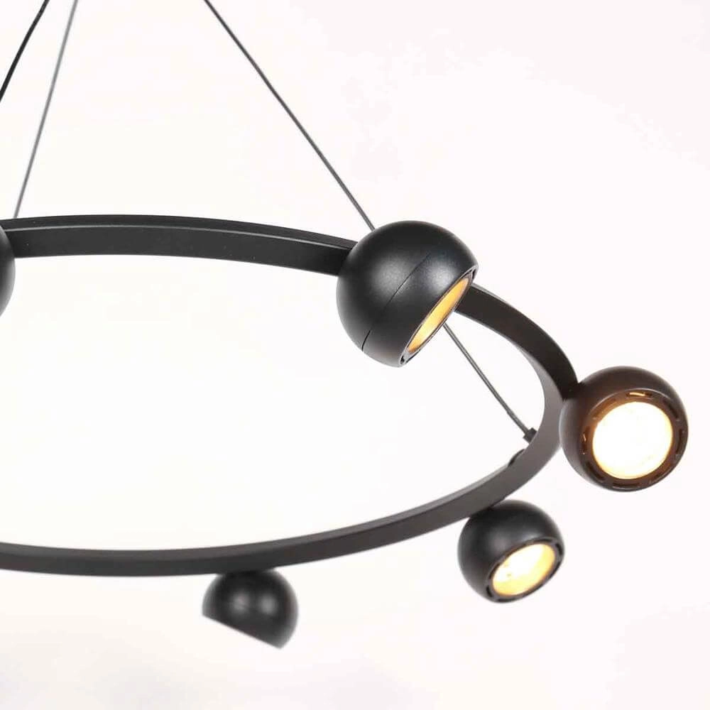 8-flammige Pendelleuchte Marcadore Rund Schwarz Steinhauer 8712746176636
