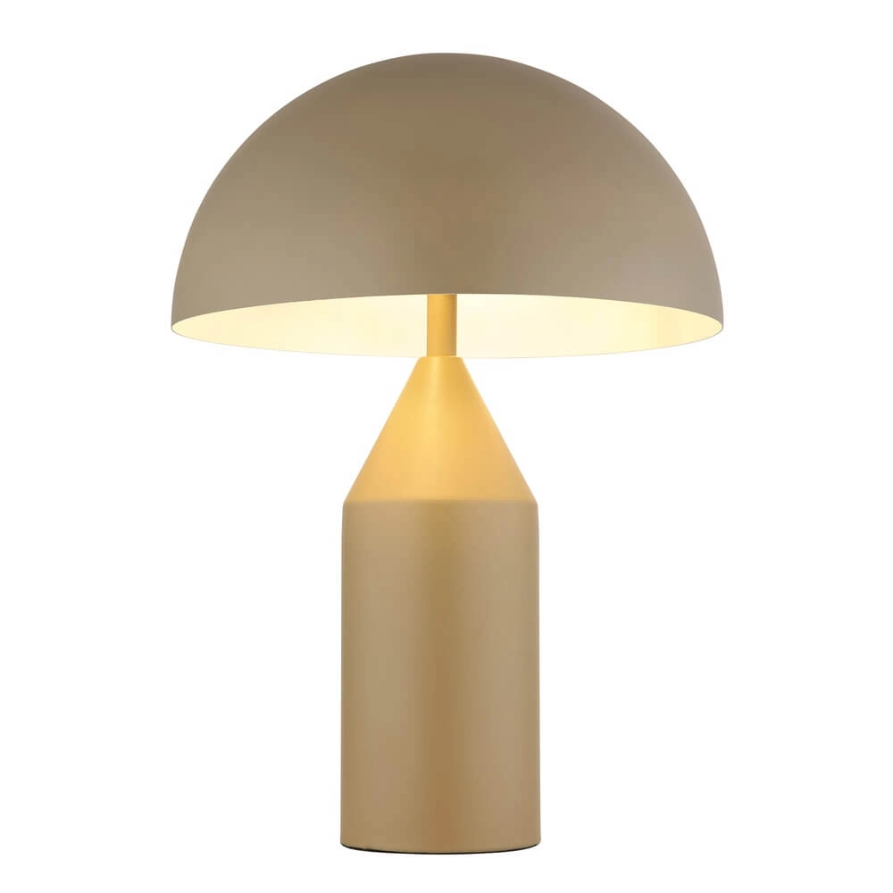 Design-Tischleuchte Atoma sandbraun