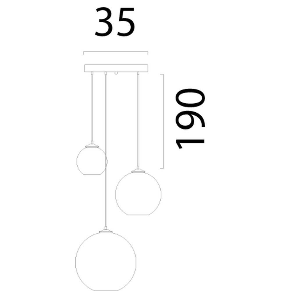 3-Licht Pendellampe Corda Ø 35cm Rattan vario Masterlight 8718121336237