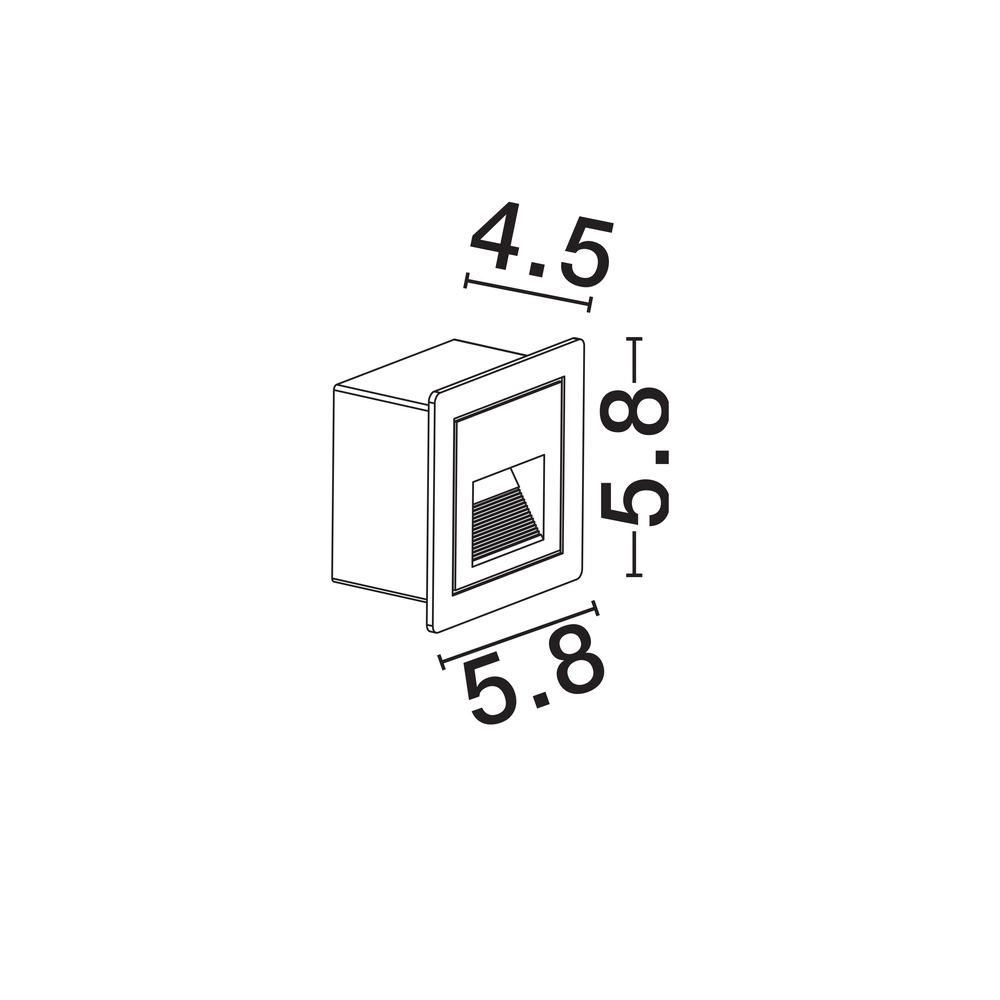 Quadratische Einbauleuchte Mono schwarz Lyora 5212017471895