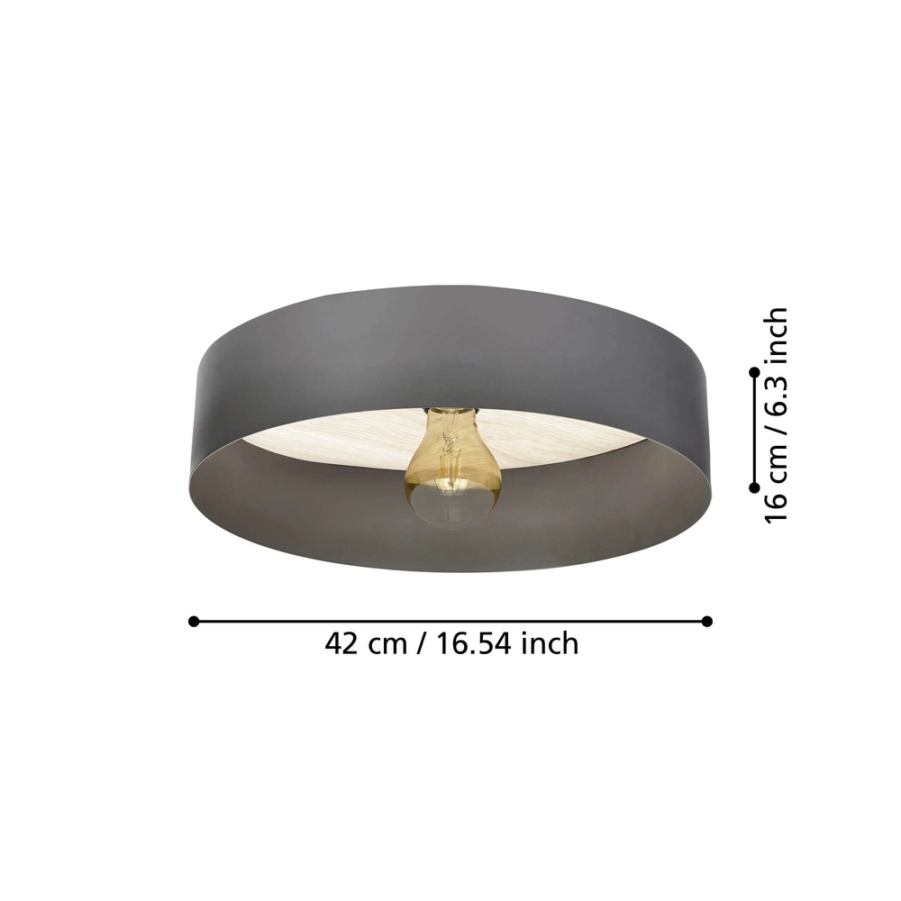 Skandinavische Deckenlampe Duaia Ø 42cm - Cappuccino Eglo 9008606328000