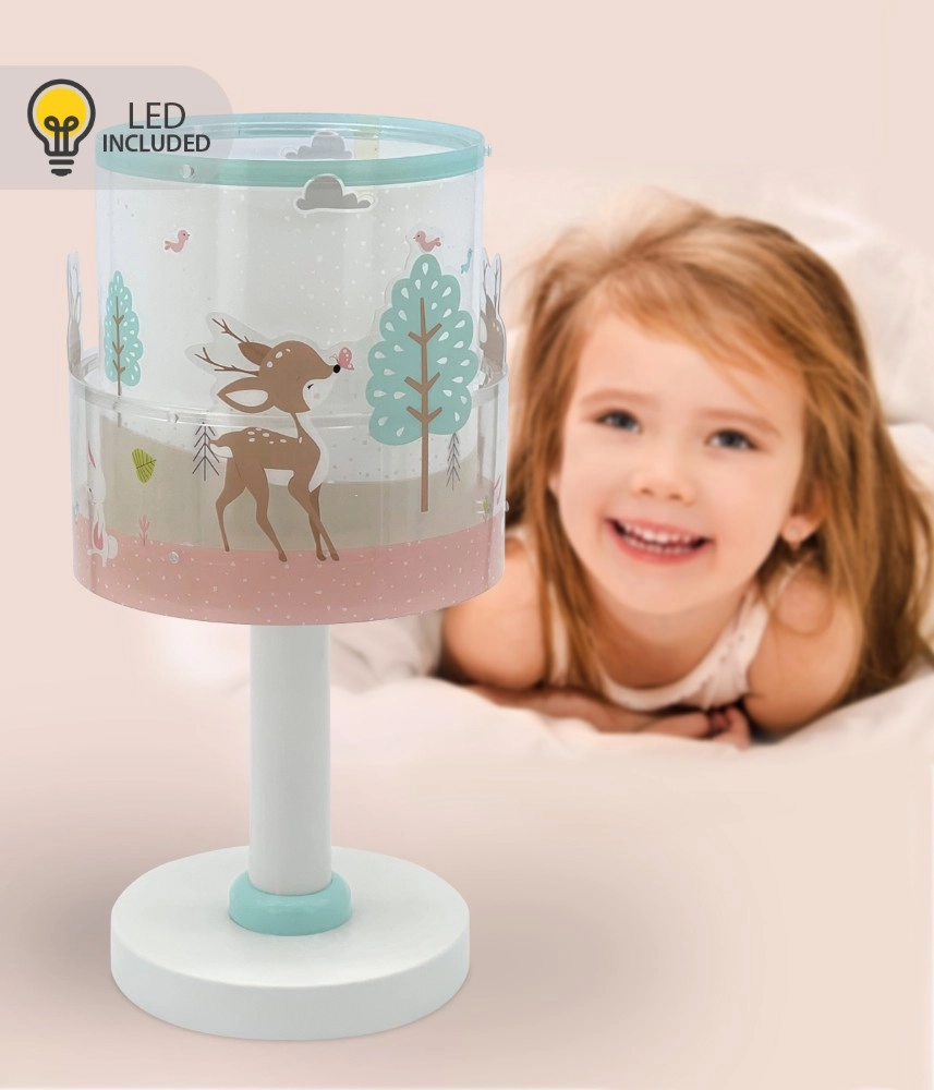 Tischleuchte für Kinderzimmer Loving Deer weiß Dalber 8420406002323