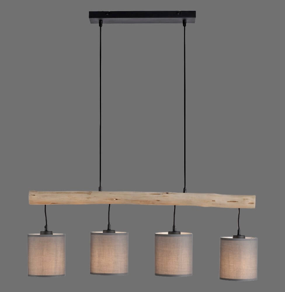 Ländliche Hängelampe Green Tribu Taupe Just Light 4043689995171