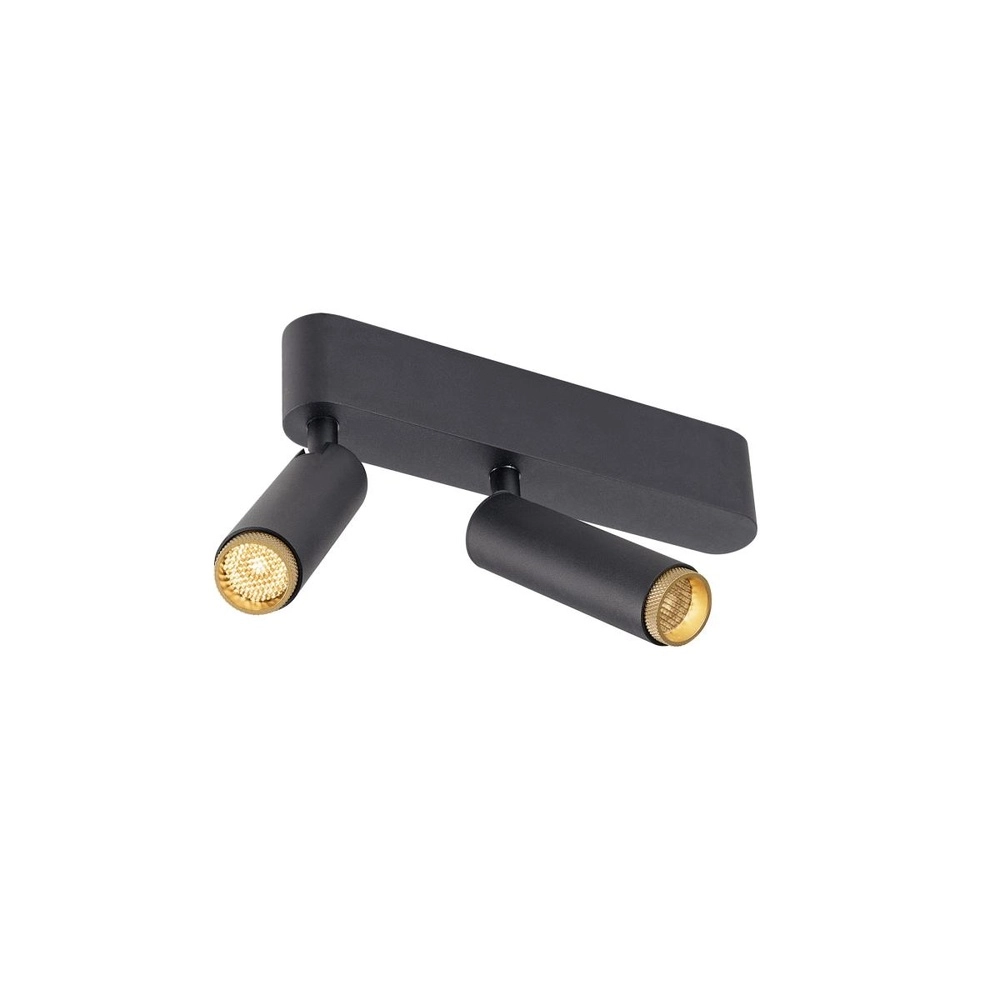 Aufputz-Spot Grip! S 2-flammig schwarz 2700K SLV 4024163304900