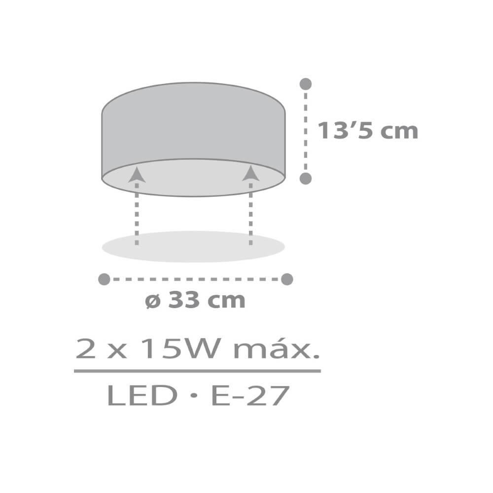 Deckenleuchte für Kinder Color Light Ø 33cm - grau Dalber 8420406003207
