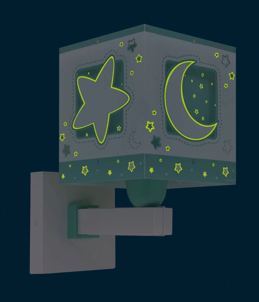 Grüne Wandlampe Moonlight für Kinderzimmer Dalber 8420406001913