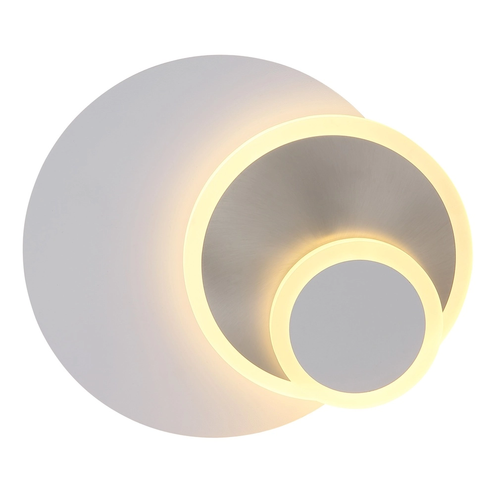 Weiße Wandlampe Odonell mit Holz Globo 9007371569410