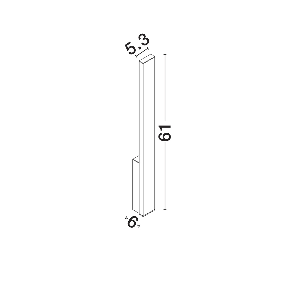 Schlanke Wandleuchte Isos weiß 61cm Lyora 5212017472373