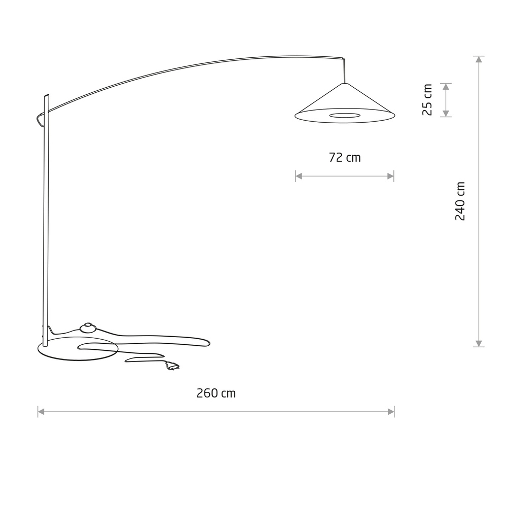 Stehlampe Poise sandbraun Ø 72 cm Lyora 5903139116862