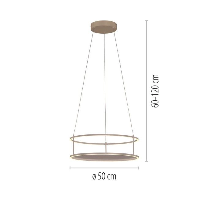 Design-Pendellampe Conni Ø 50 cm sandbraun Paul Neuhaus 4012248398401