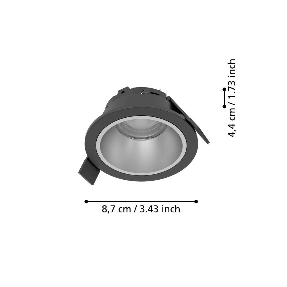 Einbaustrahler Yebra schwarz Eglo 9008606359011