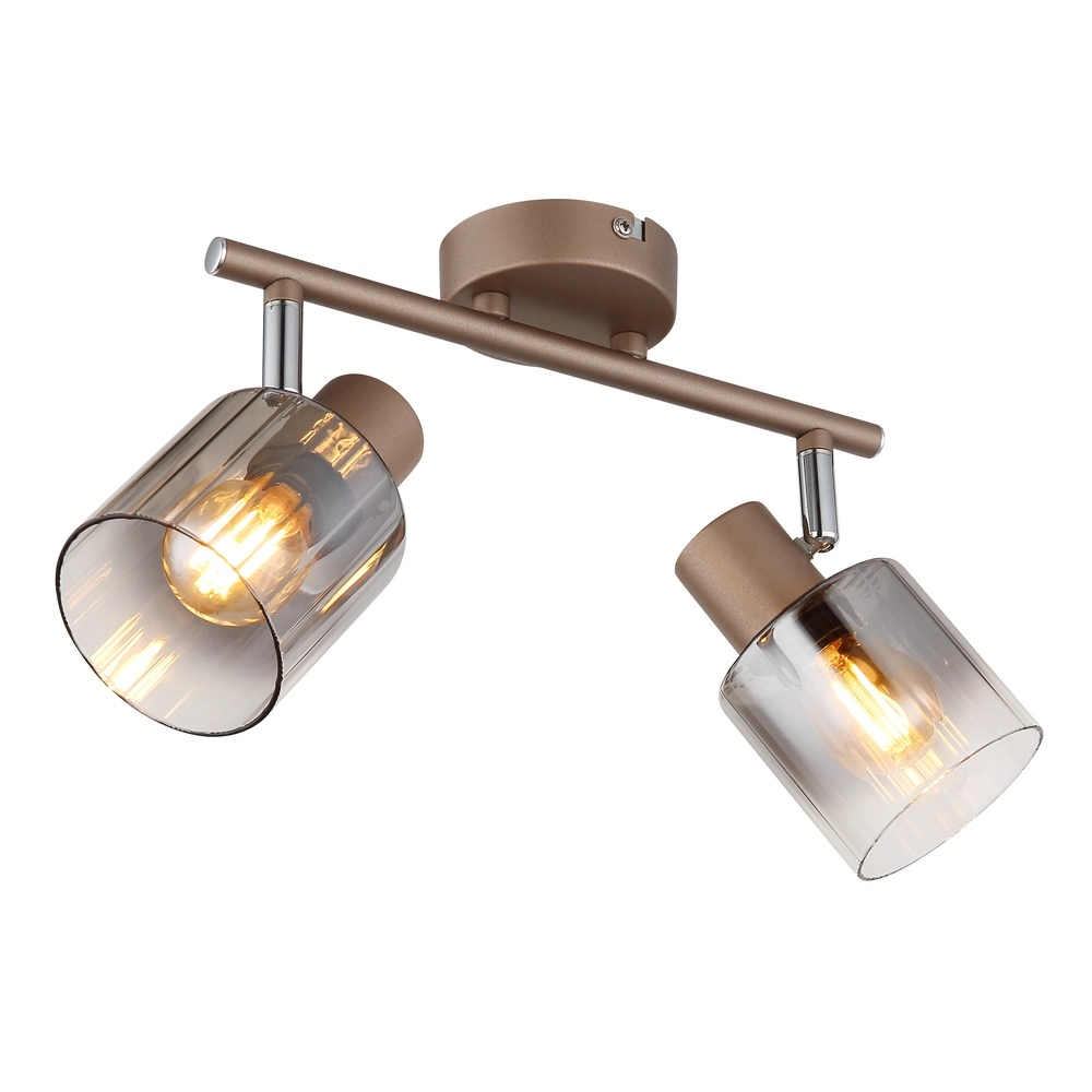 Deckenlampe Walton 2-helles Kaffeebraun
