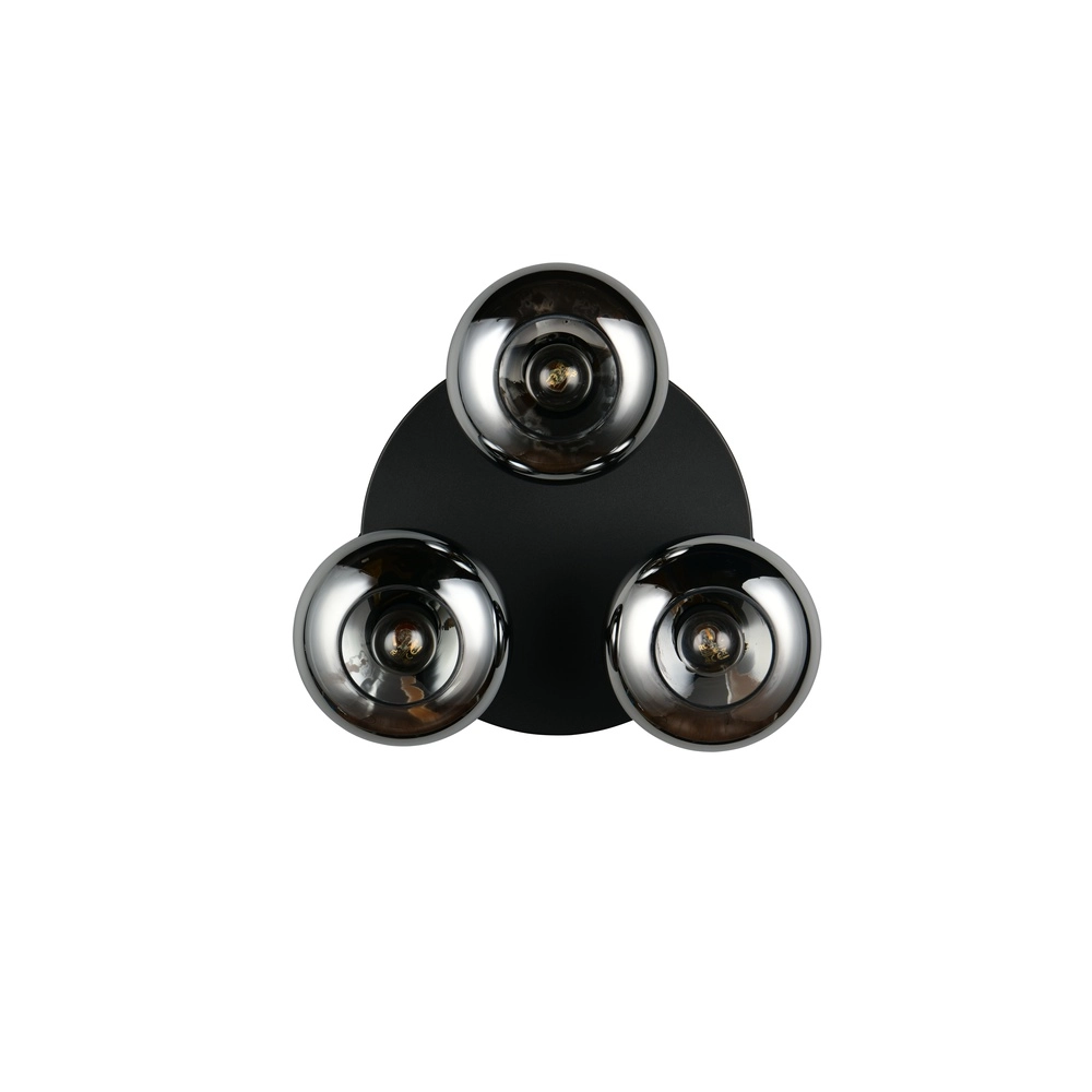 Deckenlampe Divina schwarz mit Rauchglas Trio 4017807667387