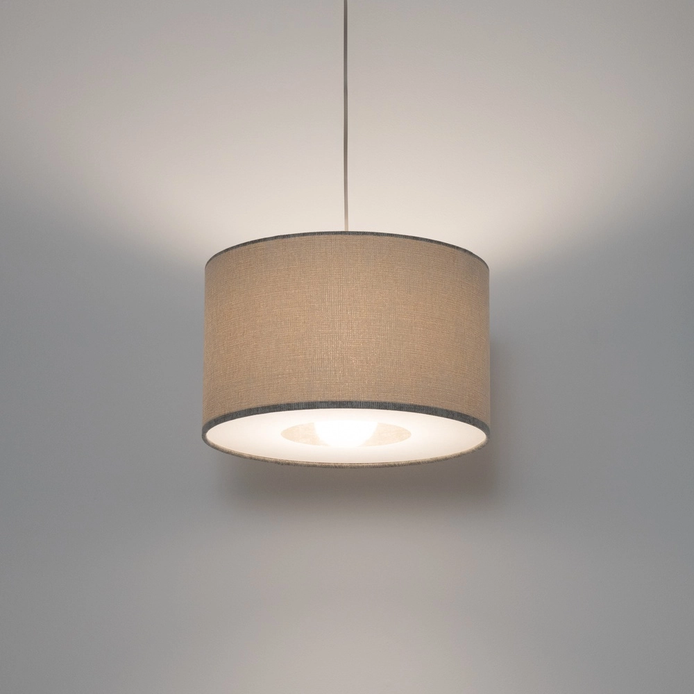 Pendellampe Cedro sandbraun Ø 40 cm Lyora 5903139116640