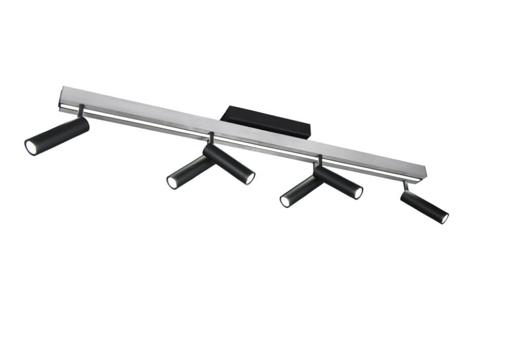 6-flammiger LED-Spot Zeno Metall mit Schwarz Trio 4017807627305