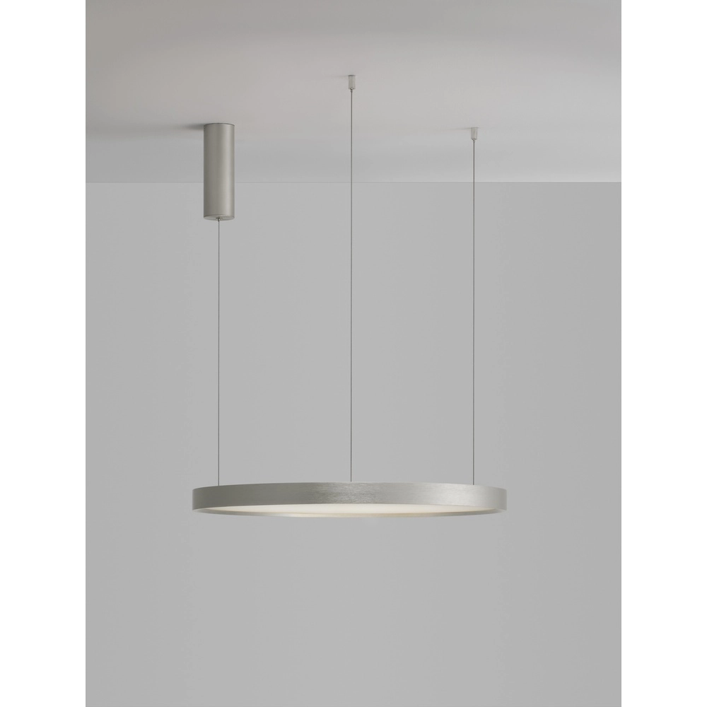 Runde Pendelleuchte Perrine silbergrau Ø 60cm Lyora 5212017438430