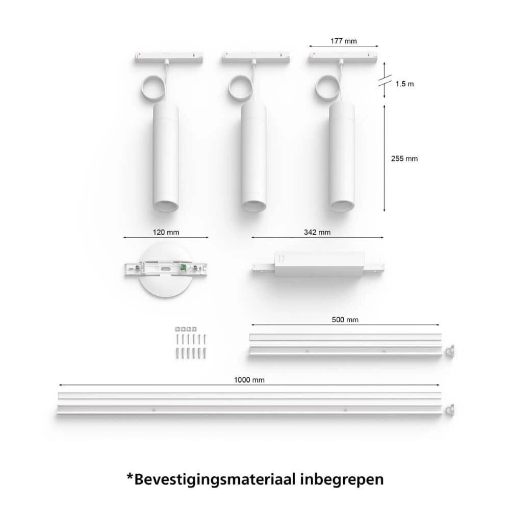 Hue Perifo - White and color Set mit 3 Hängelampen weiß Philips 8719514407749
