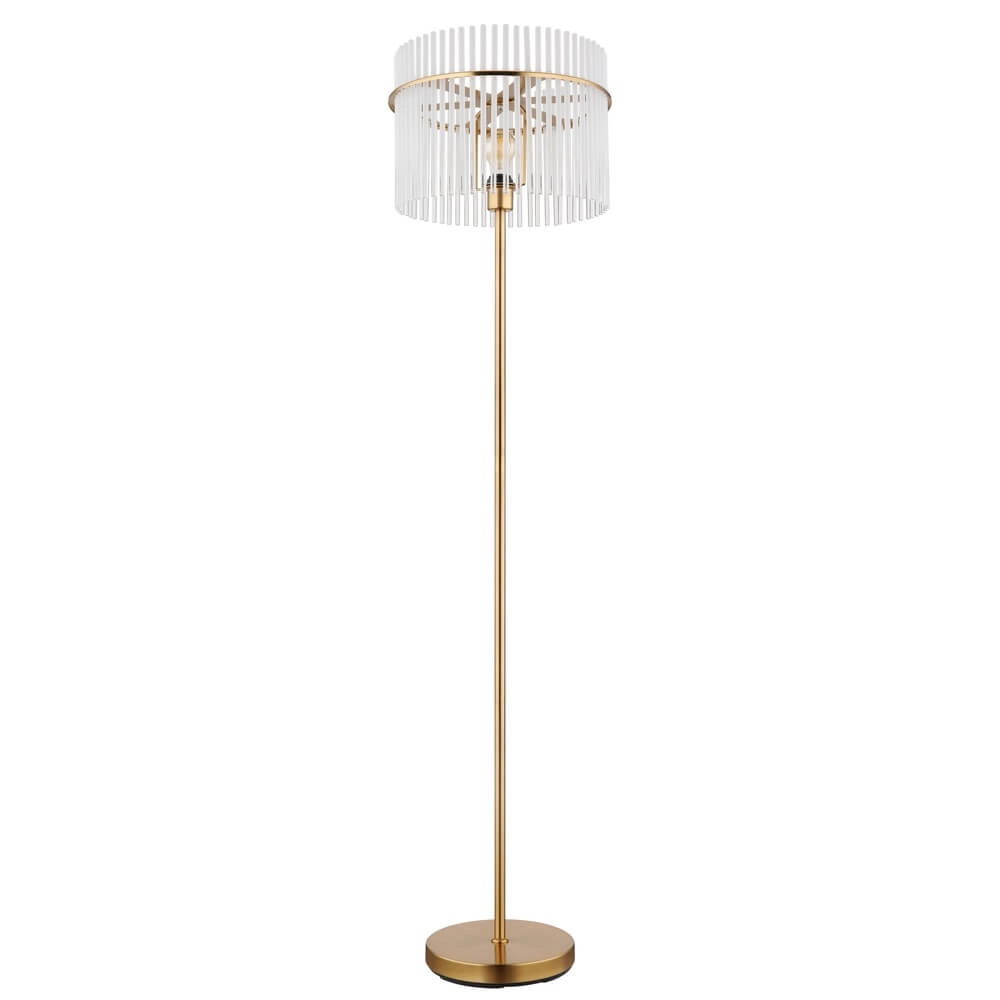 Goldene Stehleuchte Gorley mit Glas Ø 38cm Globo 9007371446810