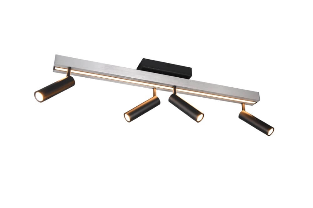 4-flammiger LED-Spot Zeno Metall mit Schwarz Trio 4017807614619