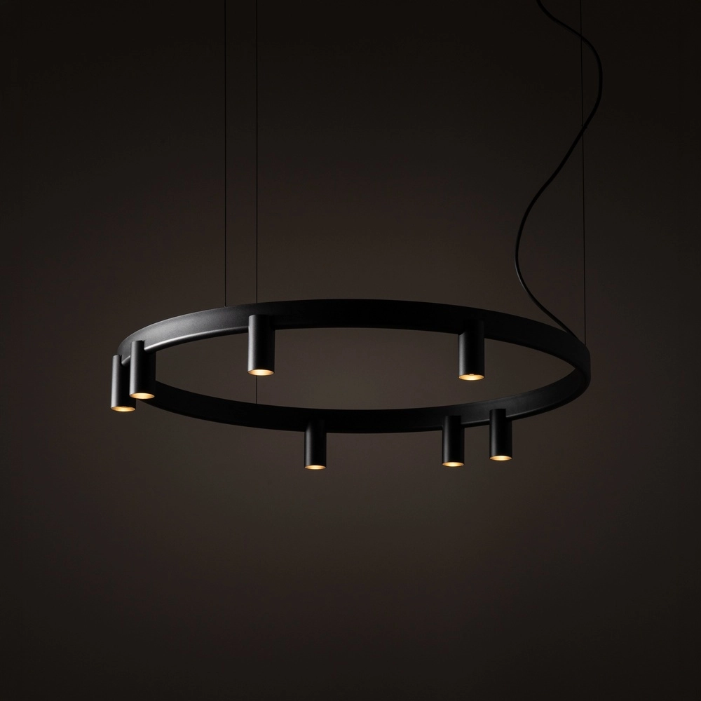 Design-Pendellampe Fourty schwarz Ø 80 cm Lyora 5903139122856