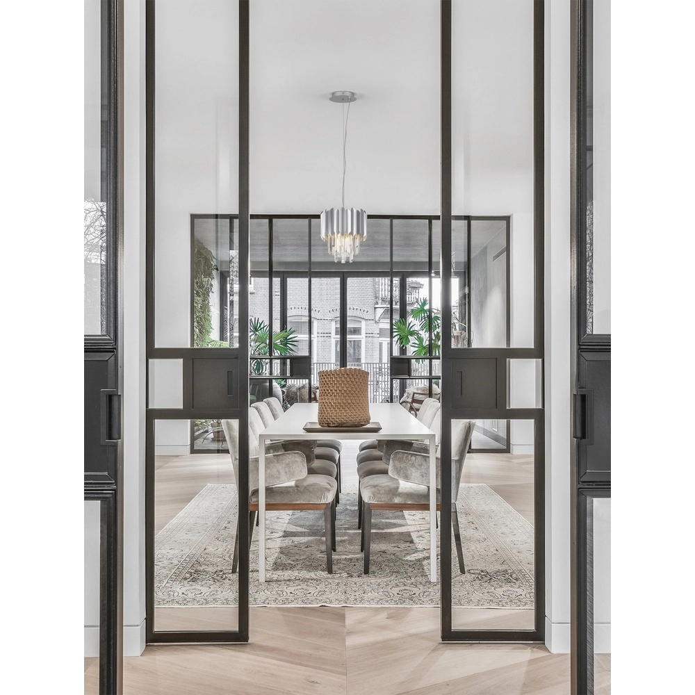 Pendelleuchte Magnolia Chrom und Kristall Ø 25cm Lyora 5212017434913