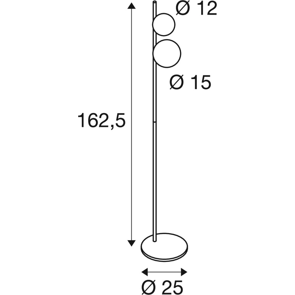 Stehlampe Sun schwarz mit weißen Kugeln SLV 4024163305358