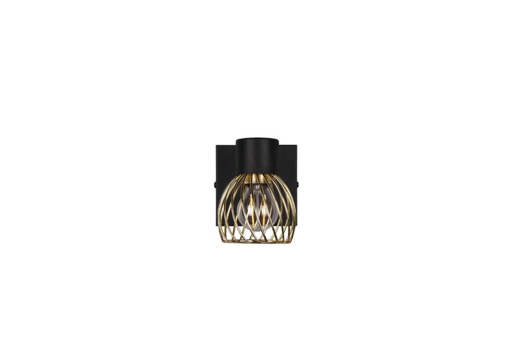 Design-Wandleuchte Ardon schwarz mit gold Trio 4017807560886