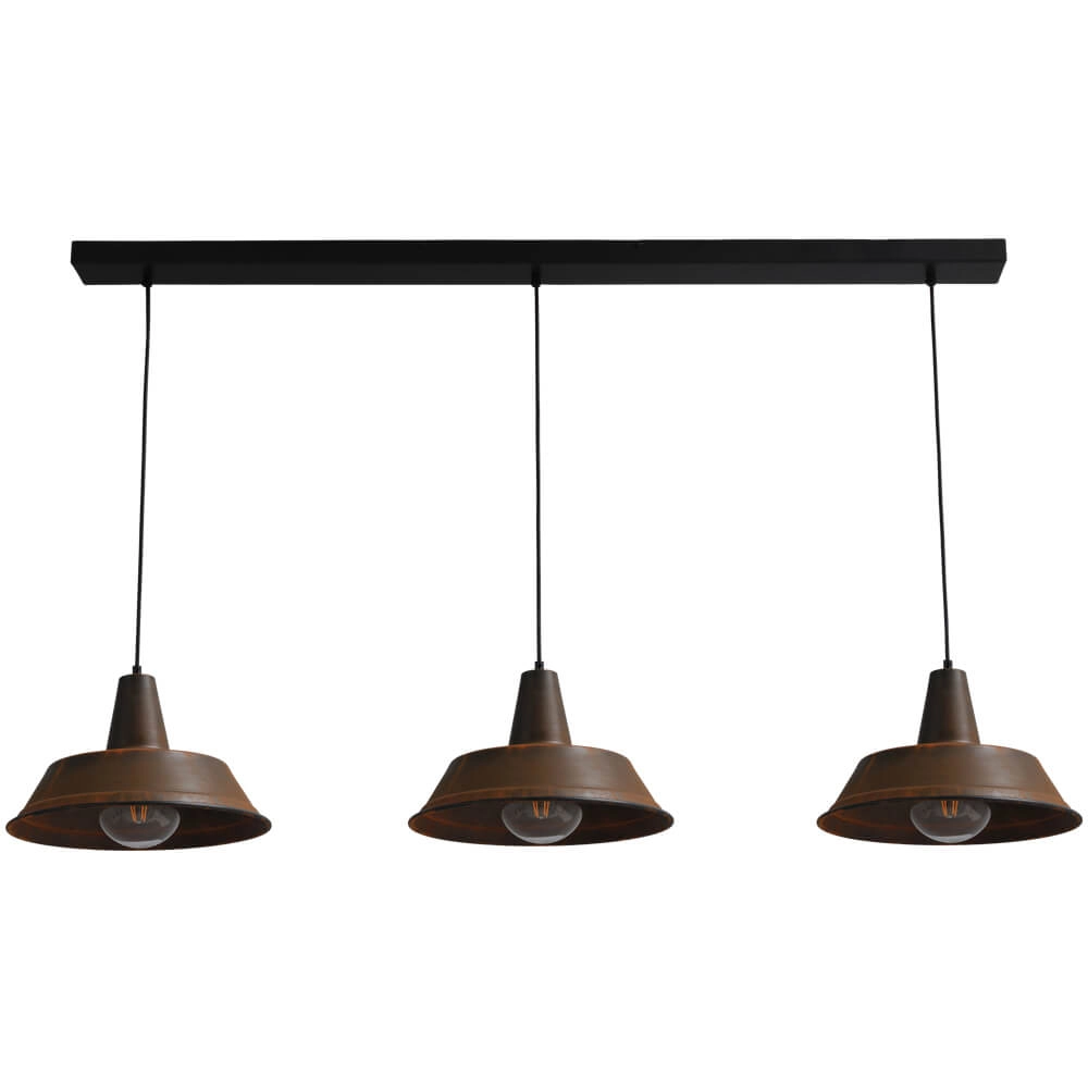 Esszimmerlampe Industria 3x35 Rostbraun 3 Licht