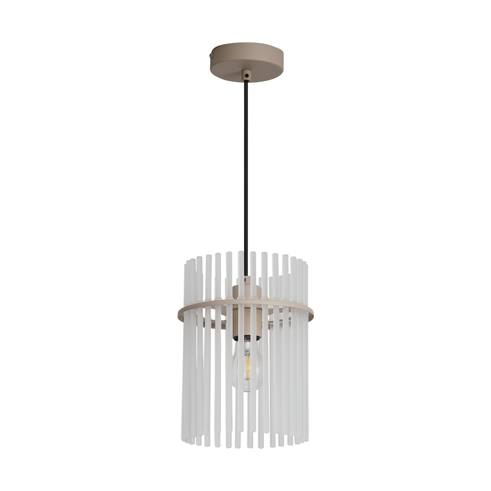 Pendellampe Swizzle 1-hell sandbraun Ø 20 cm Searchlight 5,05342E+12