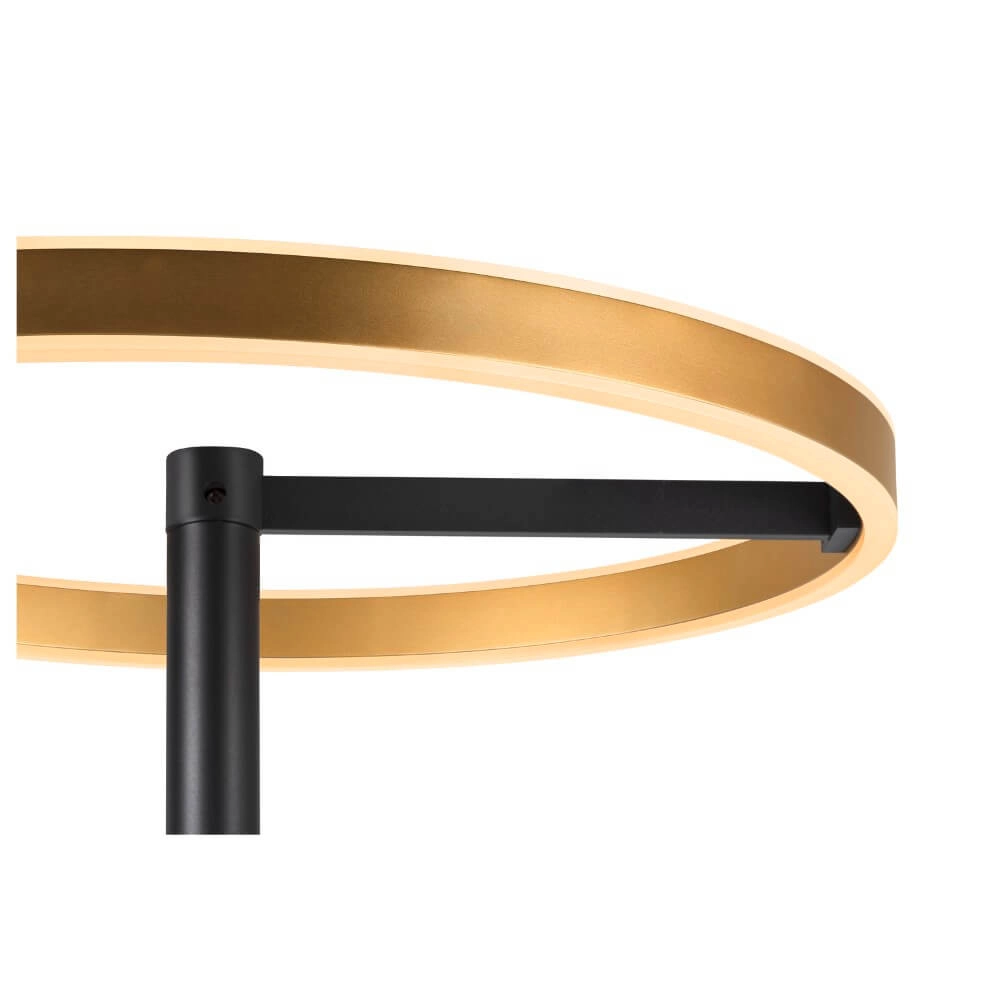 Schwarz mit goldenem Design-Stehlampe One Straight SLV 4024163265539