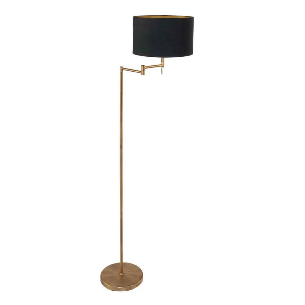 Stehlampe Bella Bronze mit schwarzer Kappe