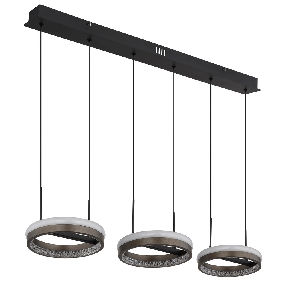 Design-Pendellampe Della Schwarze 3-Lichter Globo 9007371462742