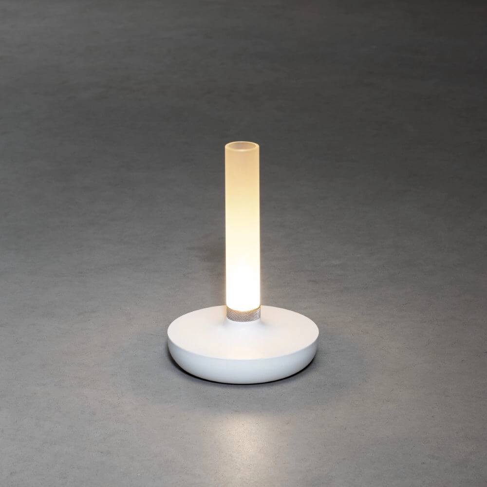 Wiederaufladbare Tischlampe Biarritz Weiß KonstSmide 7318308272535