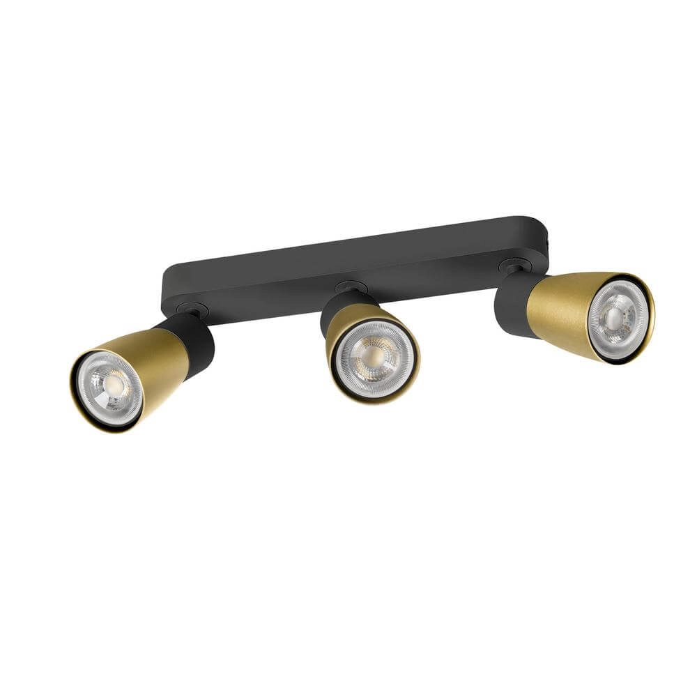 Spott Puri 2.0 Dome schwarz-gold 3-flammig SLV 4024163293976