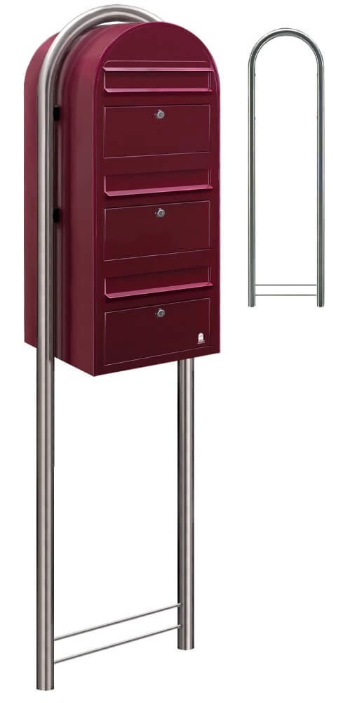 Briefkasten Trio 3005 Burgund Bobi 6417237015136