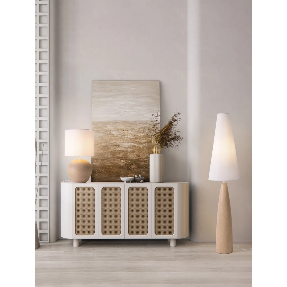 Stehlampe Mizu Creme mit weißer Kapuze Lyora 5212017468918
