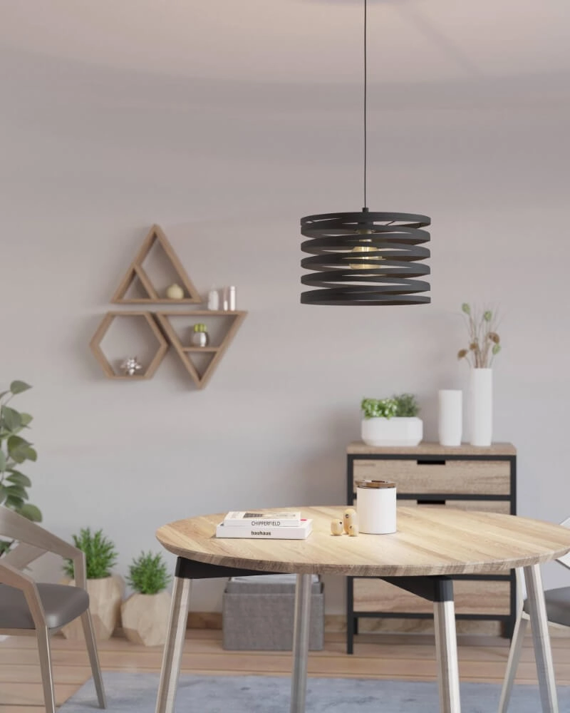 Schwarze Pendelleuchte Cremella Ø 37cm Eglo 9002759993450