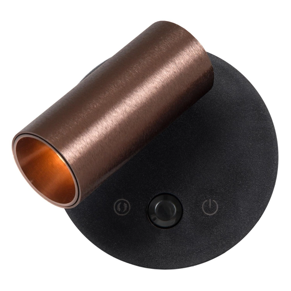 Wiederaufladbare Wandlampe mit Sensor Toni Magnetischer Kaffeebraun Lucide 5411212290588