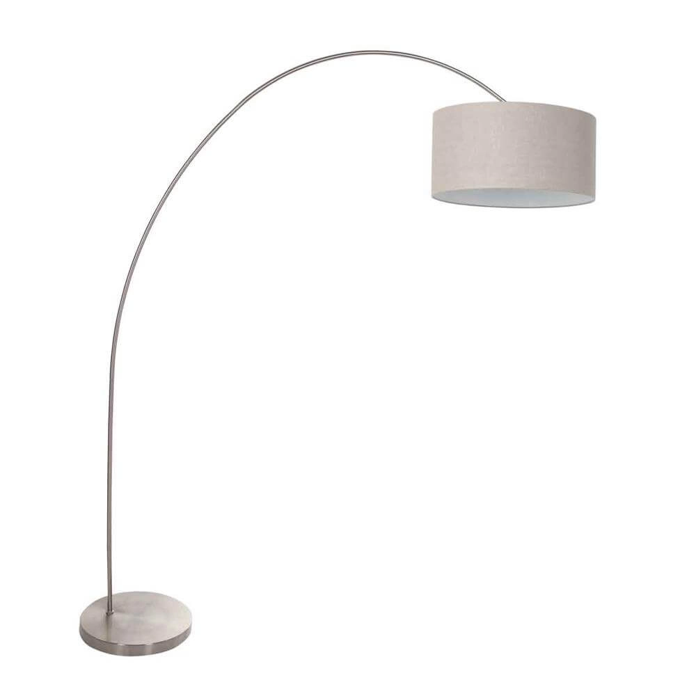 Bogenlampe Solva Metall mit grauem Farbton