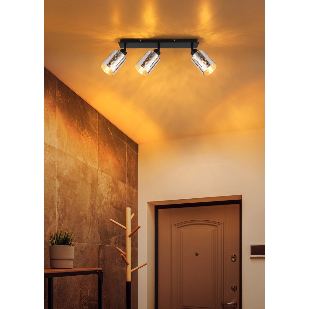 Design-Deckenlampe Alonso 3-Licht Schwarz Globo 9007371569250