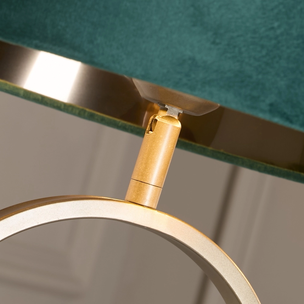 Tischlampe Modish Bronze mit Smaragdkappe Searchlight 5053423306353